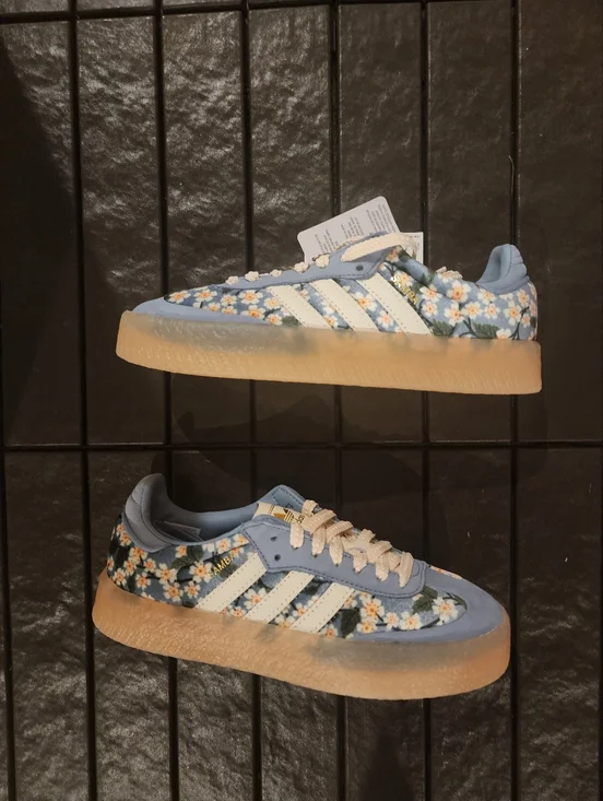 Women's Adidas x Liberty London Sambae 'Blue Cream White' - Picture 15 of 16